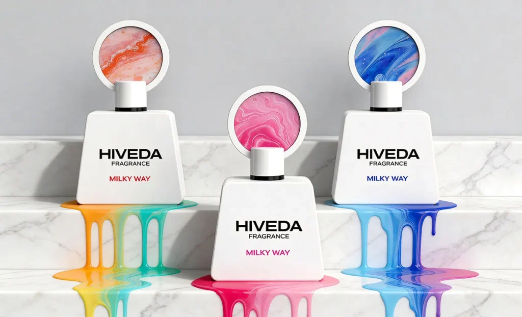Milky Way perfume bottle design