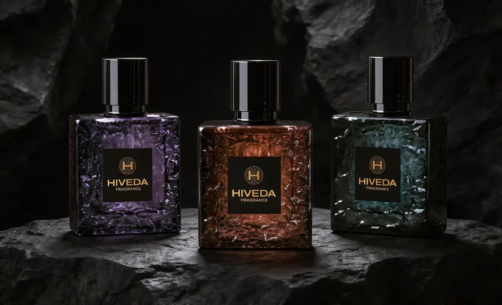 textured perfume bottle design
