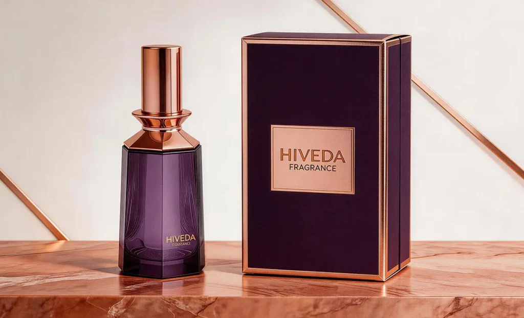 purple glass perfume bottle design