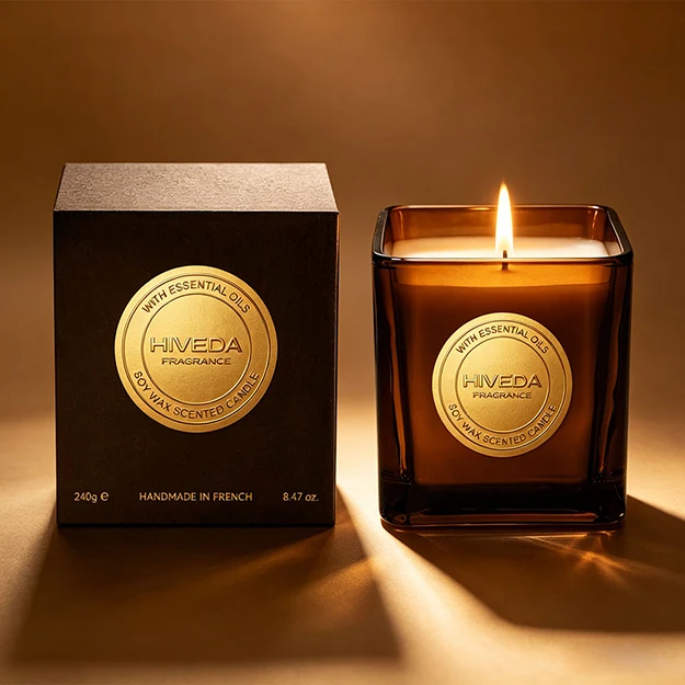 Square Glass Candle Jar