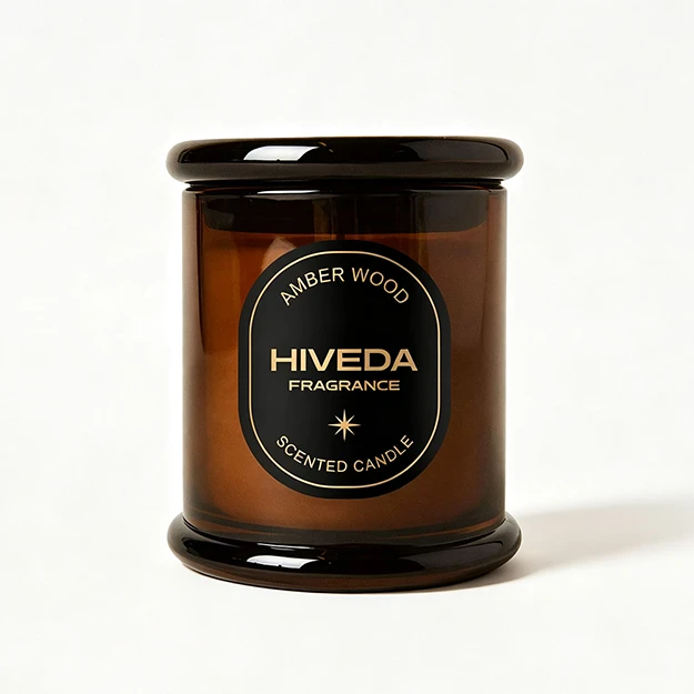 glass candle jar with lid