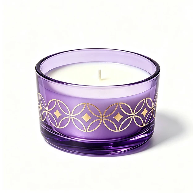 200ml wide glass candle jar